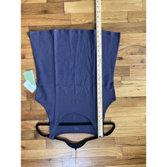 NWT Eileen Fisher Organic Cotton Lycra Twilight Blue Round Neck Tank Top Small - Picture 8 of 9